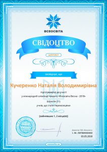 Міжнародна олімпіада з дисципліни - Біологія