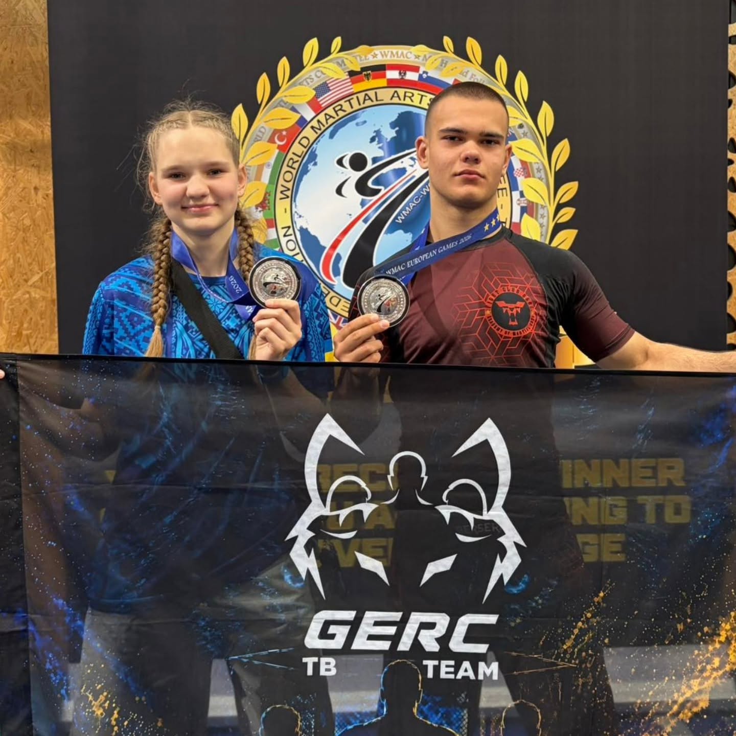Срібні призери Чемпіонату Європи з ММА - Стогній Єлизавета та Журба Ян